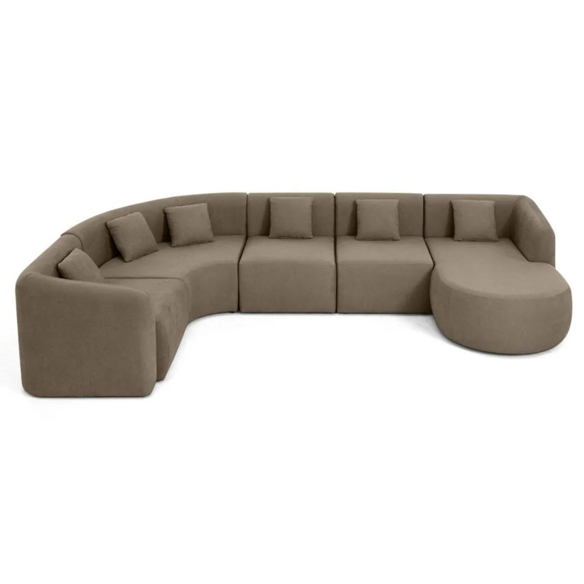 Ikare - canapé modulable d'angle droit - 6 places - en tissu