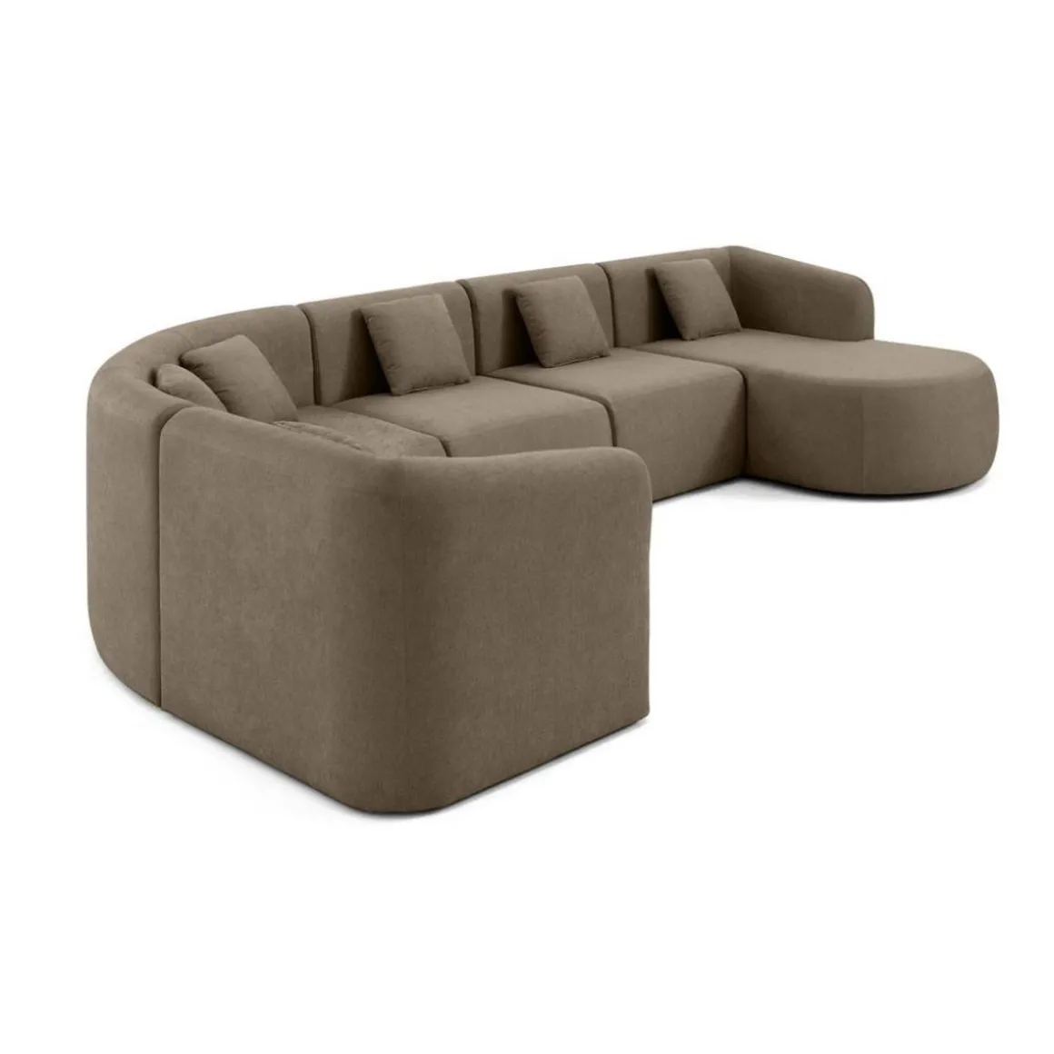 Ikare - canapé modulable d'angle droit - 6 places - en tissu