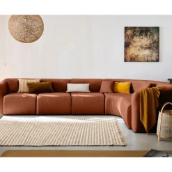 Ikare - canapé modulable d'angle droit - 6 places - en tissu