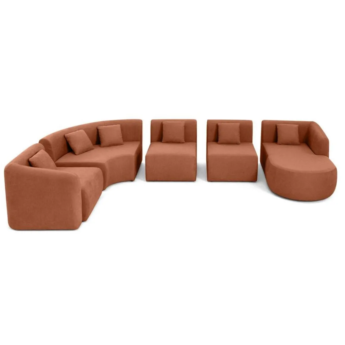 Ikare - canapé modulable d'angle droit - 6 places - en tissu