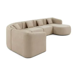 Ikare - canapé modulable d'angle droit - 6 places - en tissu