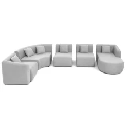 Ikare - canapé modulable d'angle droit - 6 places - en tissu