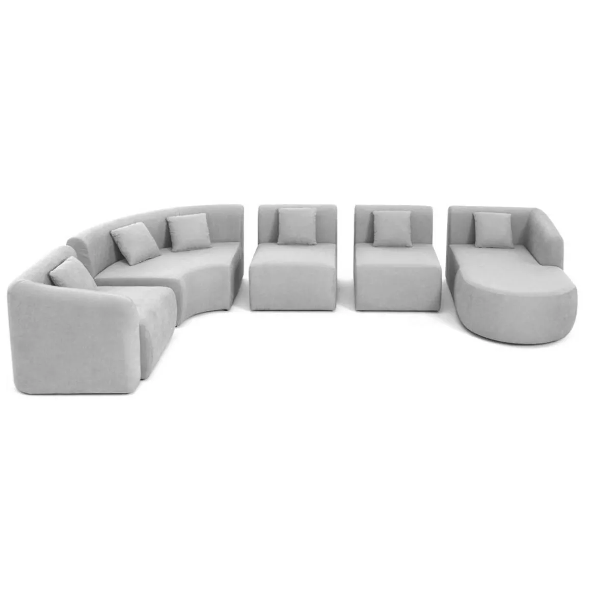 Ikare - canapé modulable d'angle droit - 6 places - en tissu