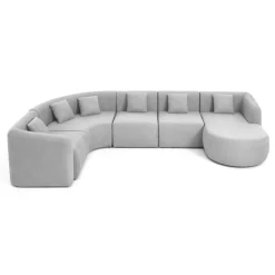 Ikare - canapé modulable d'angle droit - 6 places - en tissu