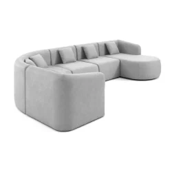 Ikare - canapé modulable d'angle droit - 6 places - en tissu