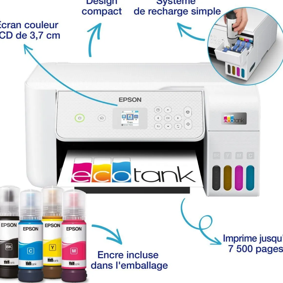 Imprimante jet d'encre EcoTank ET 2876