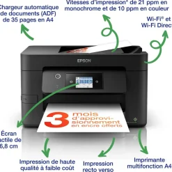 Imprimante jet d'encre WorkForce WF-3825DWF