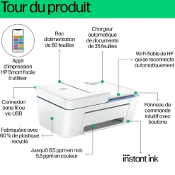 Imprimante Tout-en-un DESKJET 4222E - 3 mois d' Instant ink inclus avec HP+