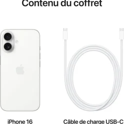 iPhone 16 128Go - Blanc