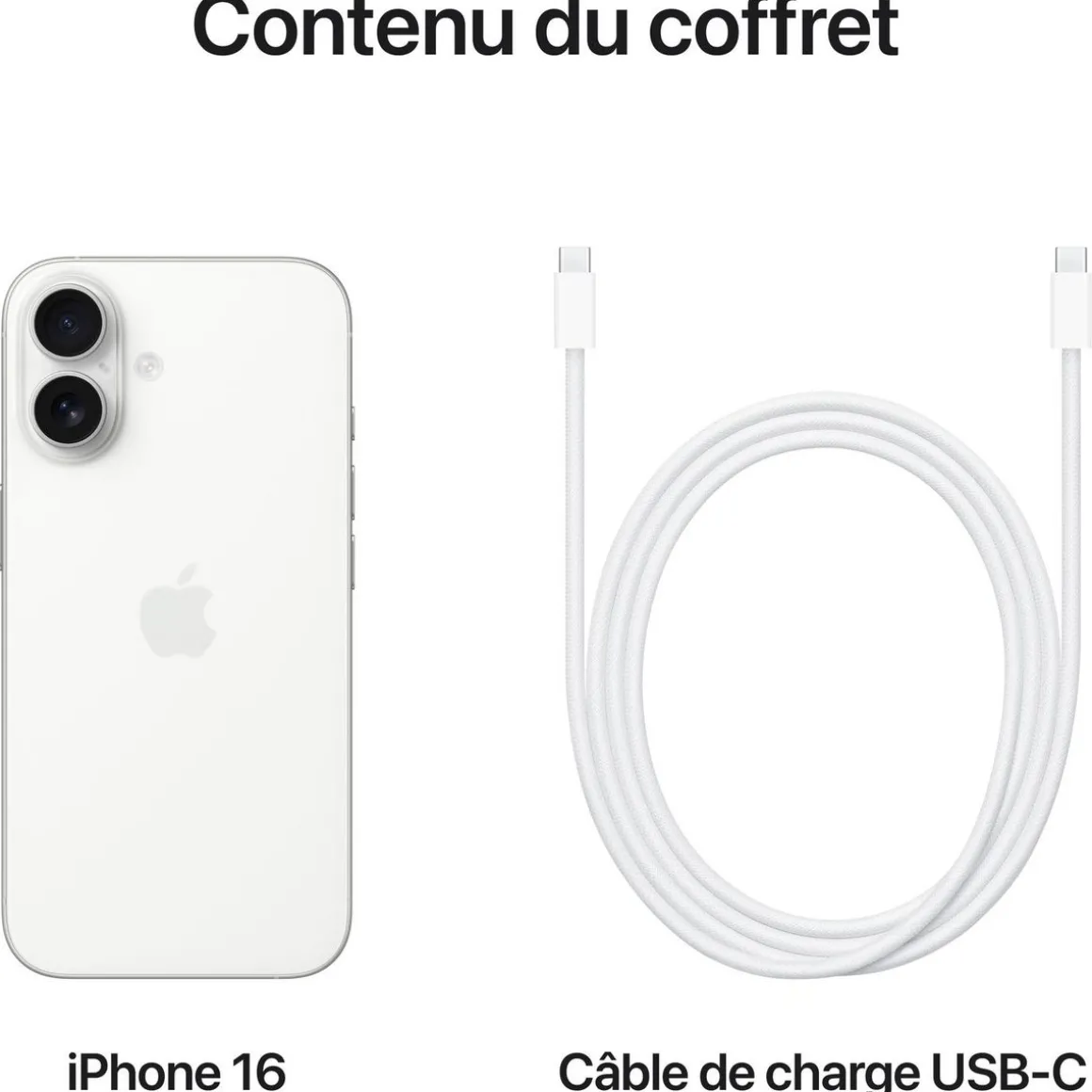 iPhone 16 128Go - Blanc