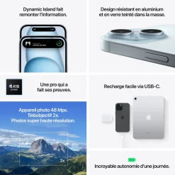 iPhone 15 128Go - Bleu