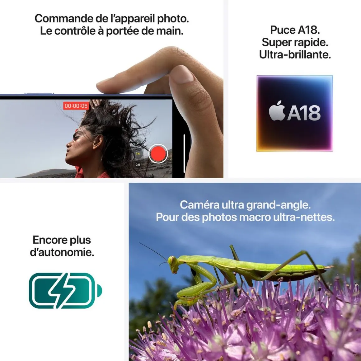 iPhone 16 128Go - Noir