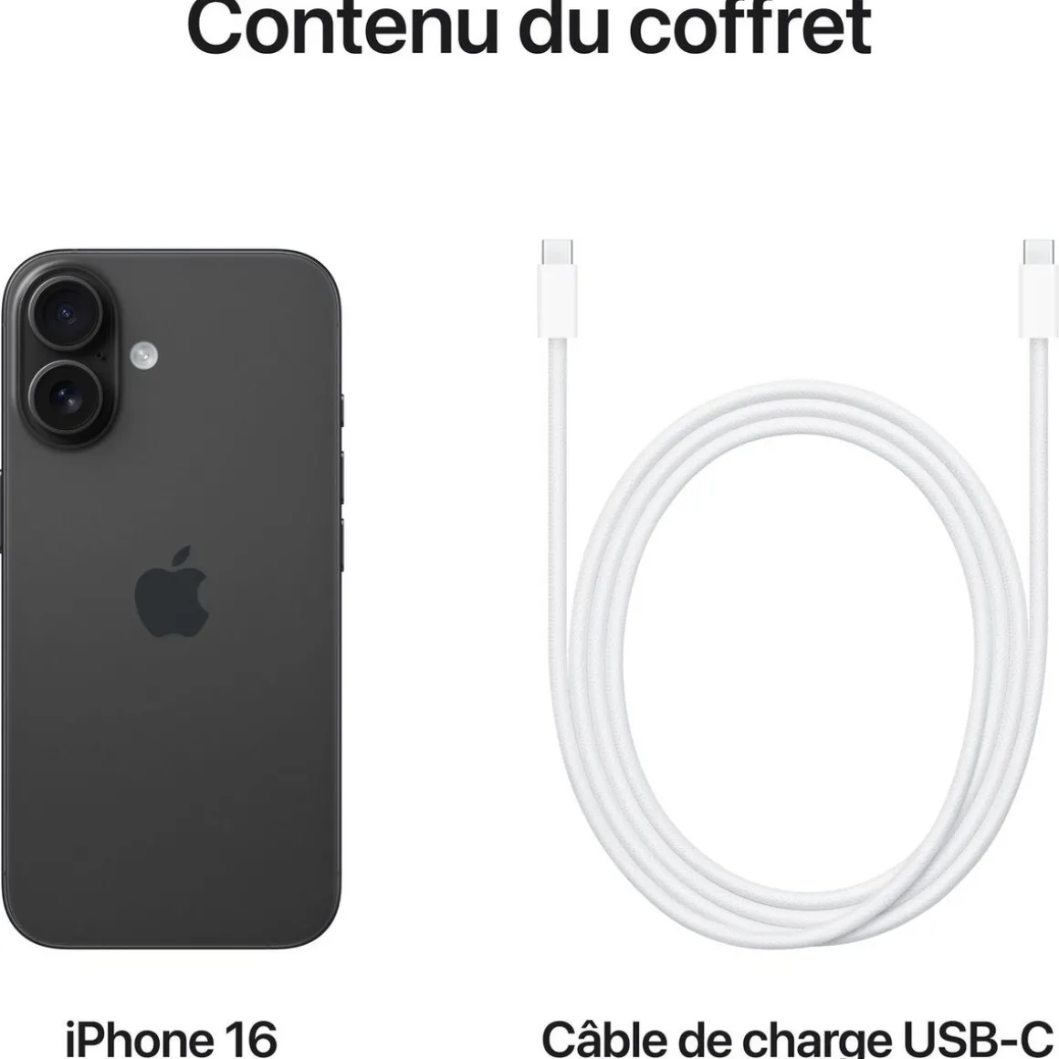 iPhone 16 128Go - Noir