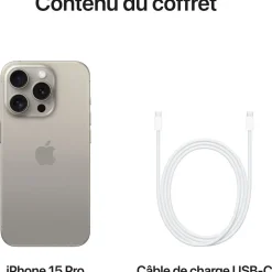 iPhone 15 Pro 512 Go - Titane Naturel