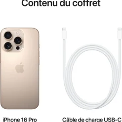 iPhone 16 Pro 128Go - Titane Sable