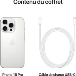 iPhone 16 Pro Max 1To- Titane Blanc