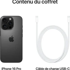 iPhone 16 Pro 1To - Titane Noir