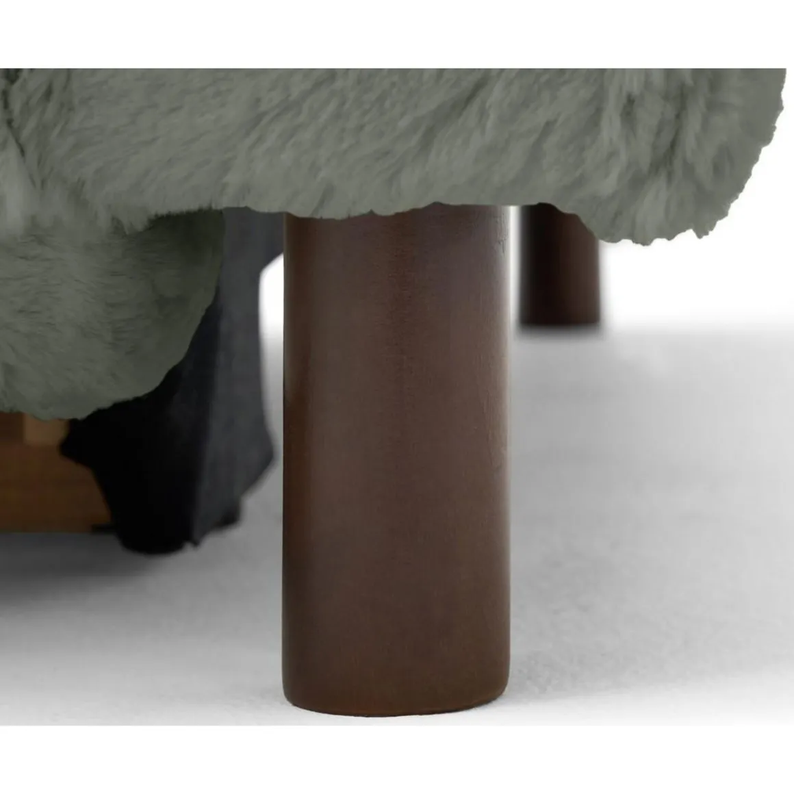 Jake - canapé d'angle gauche 4 places convertible avec coffre en fausse fourrure