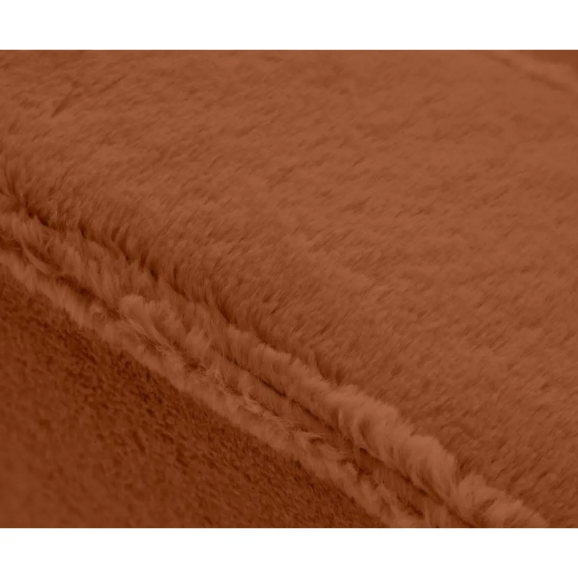 Jake - canapé d'angle gauche 4 places convertible avec coffre en fausse fourrure