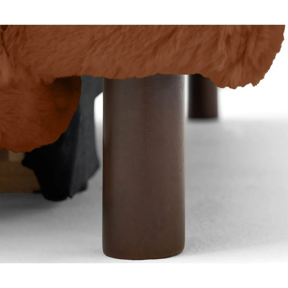 Jake - canapé d'angle gauche 4 places convertible avec coffre en fausse fourrure