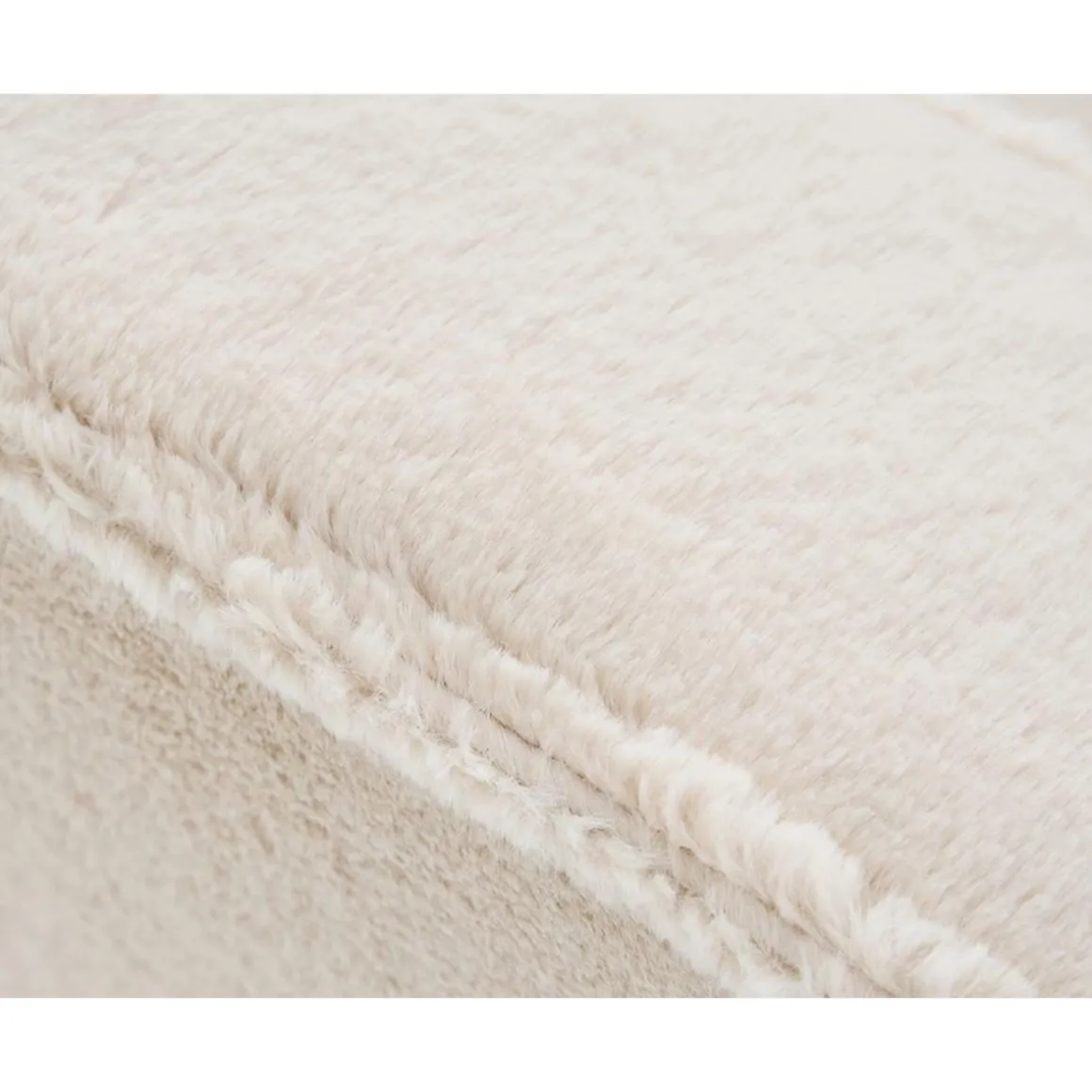 Jake - canapé d'angle gauche 4 places convertible avec coffre en fausse fourrure