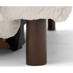 Jake - canapé d'angle gauche 4 places convertible avec coffre en fausse fourrure