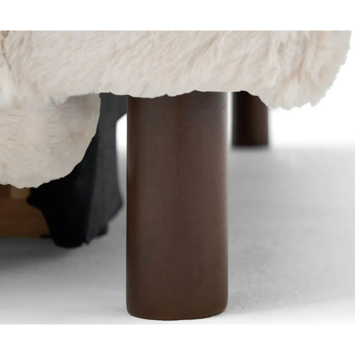 Jake - canapé d'angle gauche 4 places convertible avec coffre en fausse fourrure