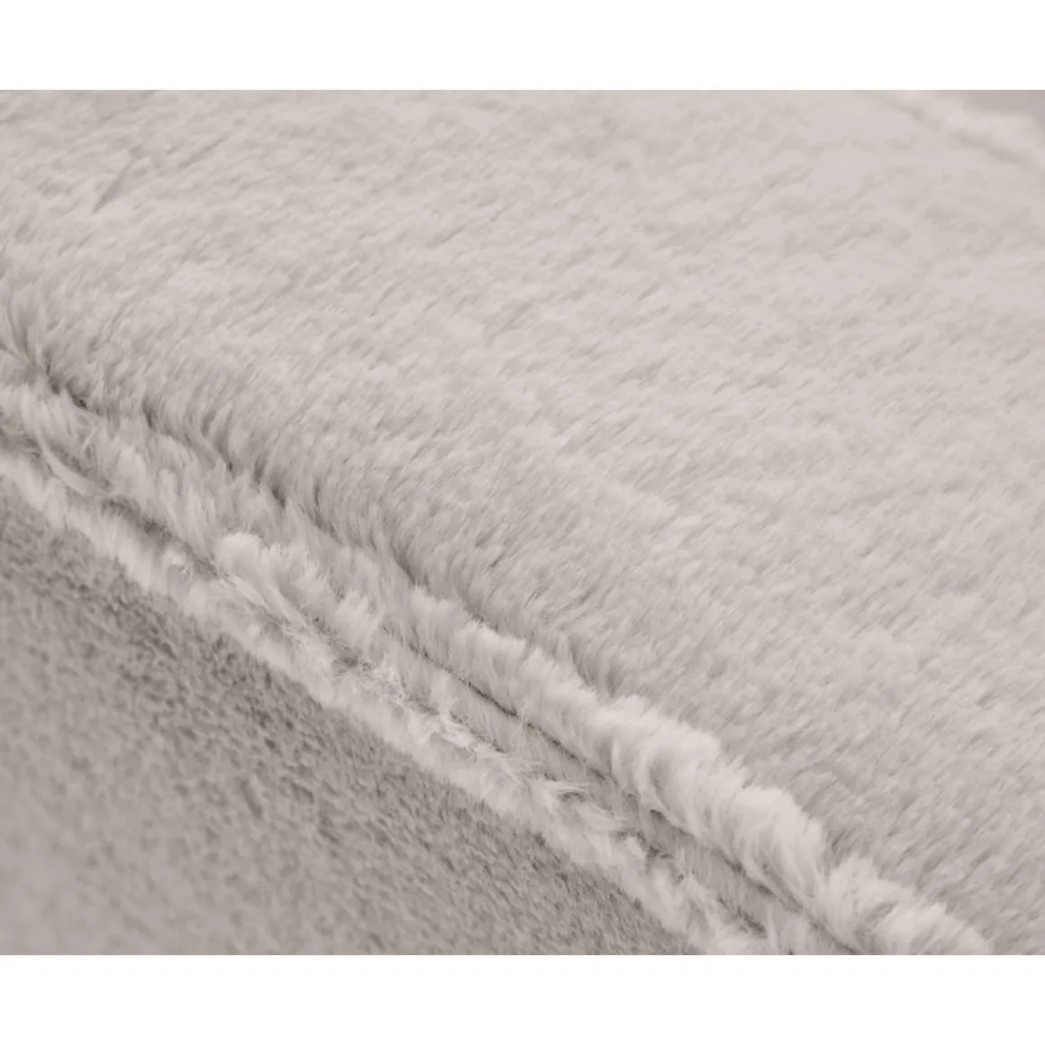 Jake - canapé d'angle gauche 4 places convertible avec coffre en fausse fourrure