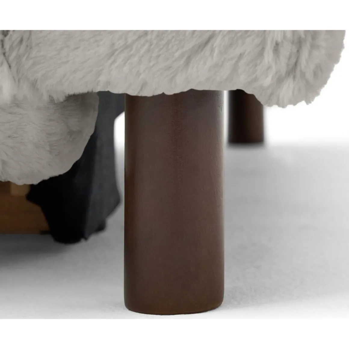 Jake - canapé d'angle gauche 4 places convertible avec coffre en fausse fourrure