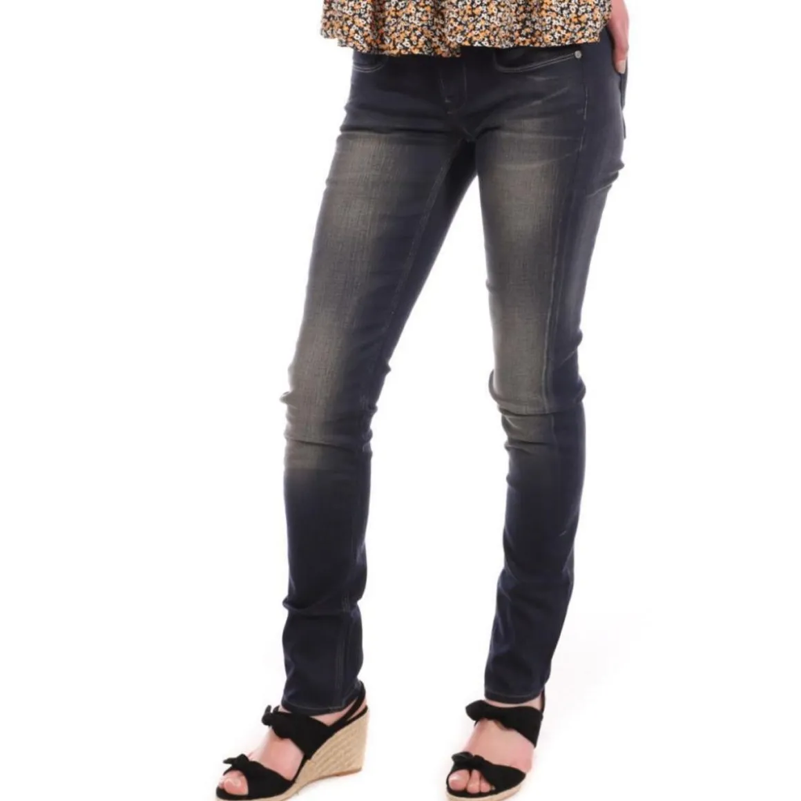 Jean Slim Marine Délavé Femme G-Star New Radar