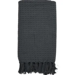 Jeté de Canapé Gaufré 130x160cm Gris Anthracite