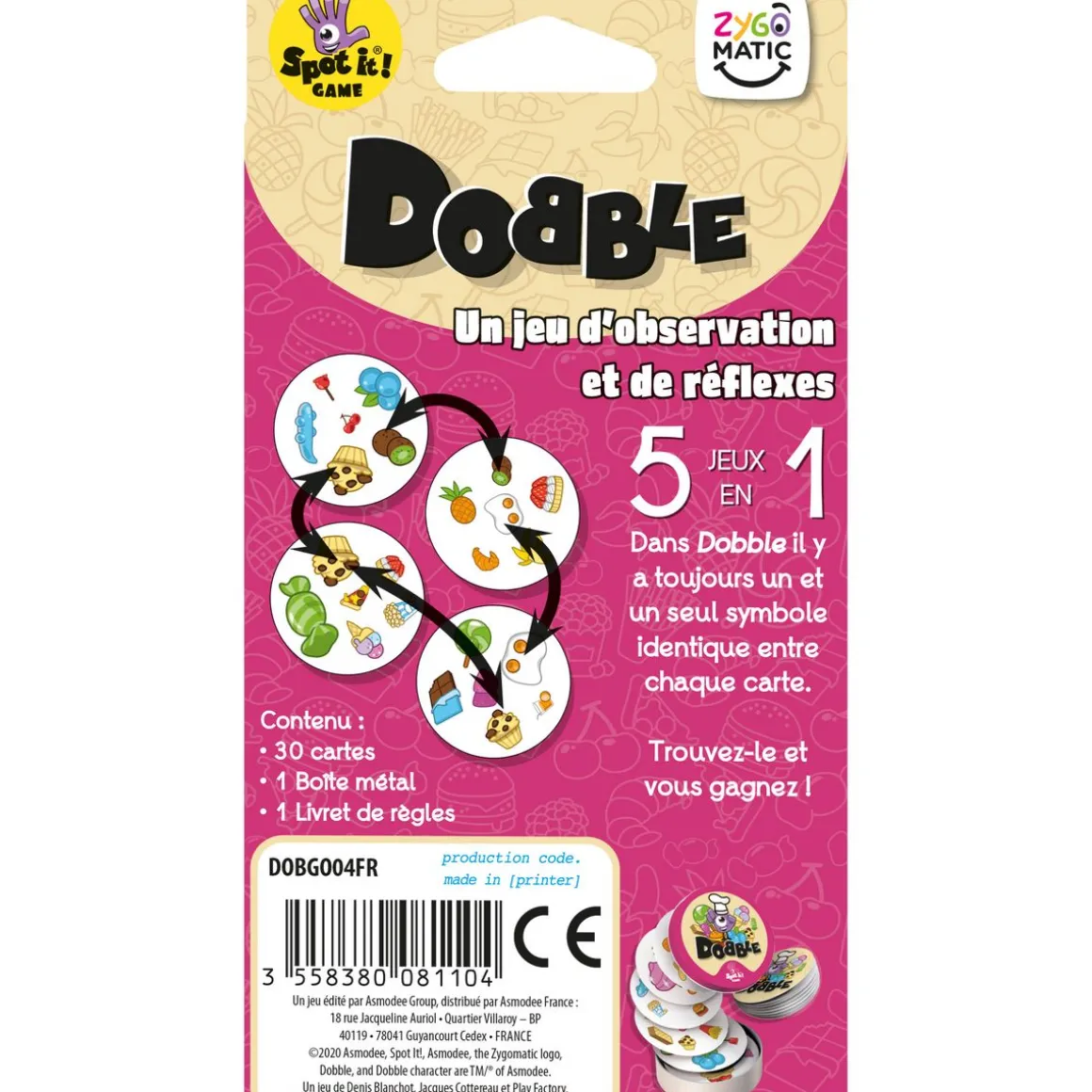 Jeu Dobble Gourmandise