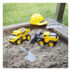 Jouet de chantier - KLEIN - Set de chantier Volvo Power avec casque, 5 pieces - Plastique de grande qualité, tres résistant.