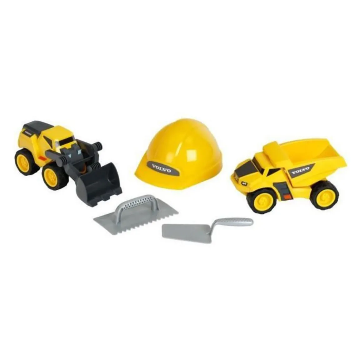 Jouet de chantier - KLEIN - Set de chantier Volvo Power avec casque, 5 pieces - Plastique de grande qualité, tres résistant.