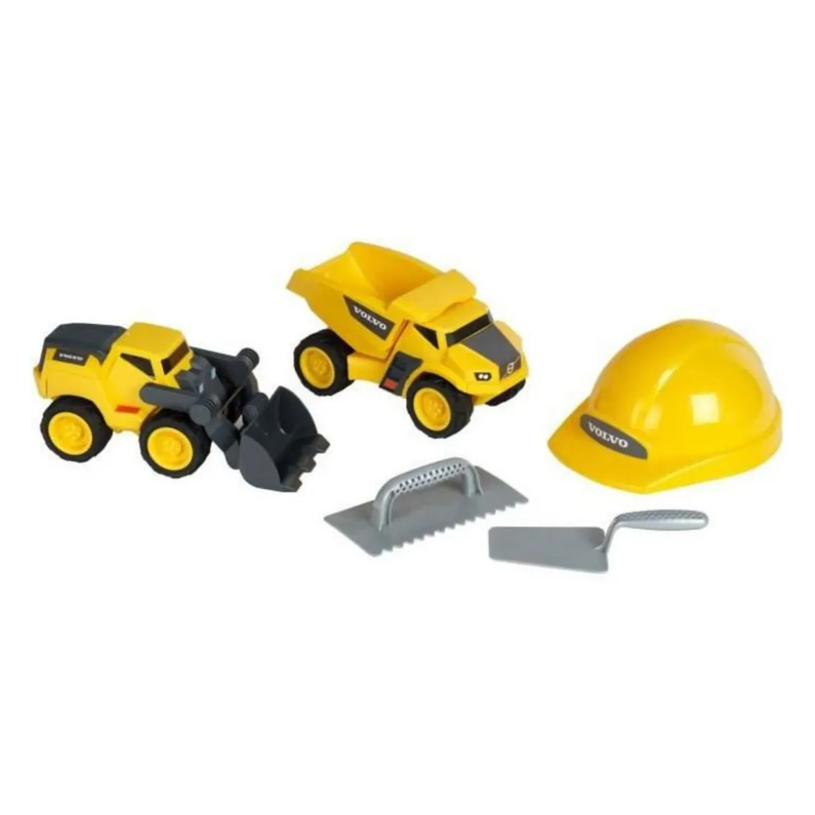 Jouet de chantier - KLEIN - Set de chantier Volvo Power avec casque, 5 pieces - Plastique de grande qualité, tres résistant.