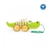 Jouet en bois crocodile à tirer pour enfants - Amusant et éducatif