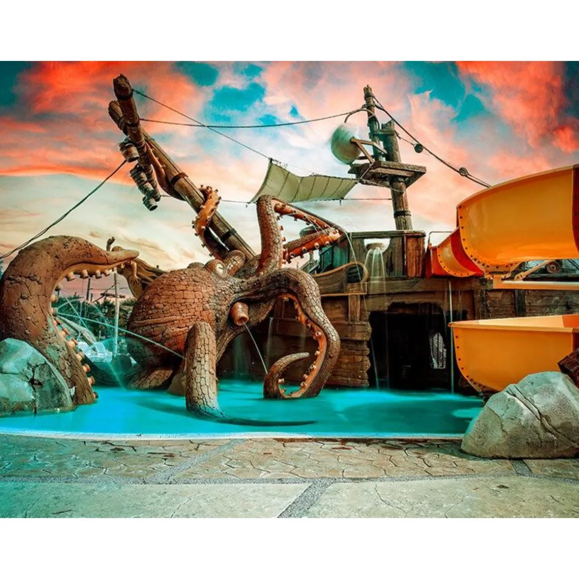 Journée en famille : 4 entrées pour le parc aquatique Pirates World au Cap d'Agde - Coffret Cadeau Sport & Aventure