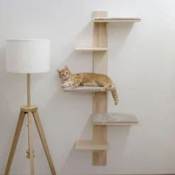 Kerbl Arbre a chat Timber Wall 150 cm Naturel et taupe