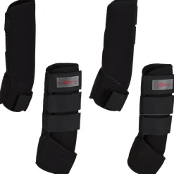 Kerbl Ensemble de guetres de cheval 4 pcs Complet Noir 320133