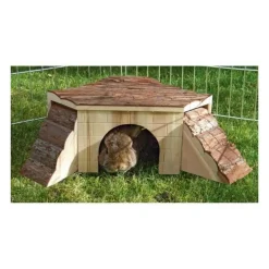 KERBL Maison Nature avec rampe pour rongeurs - 37x37x16cm