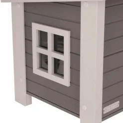 Kerbl Maison pour chats Eli 57 x 45 x 43 cm Gris et blanc