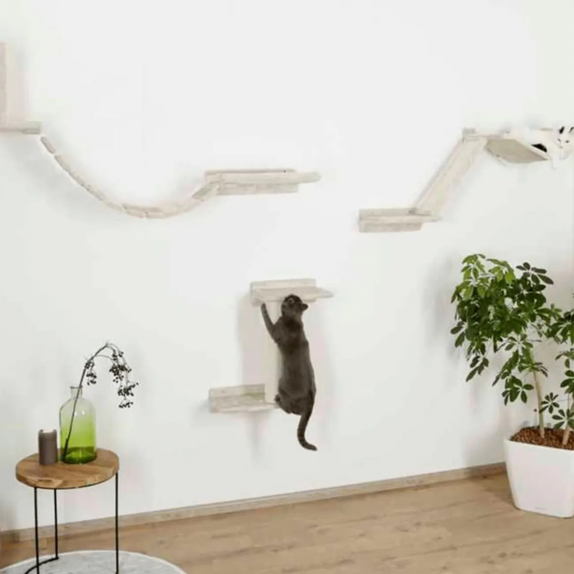 Kerbl Mur d'escalade pour chats Mount Everest Bois Beige