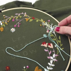 Kit broderie décorative végétale