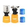 Kit Camping Lampe à gaz et Réchaud gaz + 2 Cartouches gaz 190gr Perçables VITO