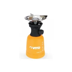 Kit Camping Lampe à gaz et Réchaud gaz + 2 Cartouches gaz 190gr Perçables VITO