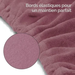 Kit complet de housses pour table de massage - Éponge - Vieux rose