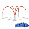 Kit d'agilité pour chien 4 pièces - hooper agility - arceaux entrainement, obstacle, sac de transport inclus - orange