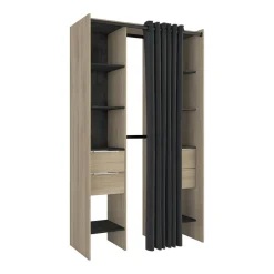 Kit placart 2 colonnes, 2 penderies, 4 tiroirs NADA