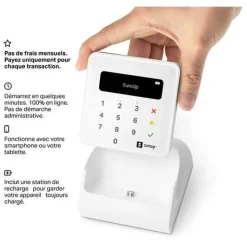 Kit terminal de paiement + Socle station de recharge - Blanc