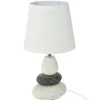 Lampe À Poser Galets 33cm Ivoire